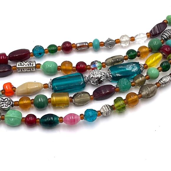 Western Vintage handmade belt glass beads tribal aztec style main image 8
